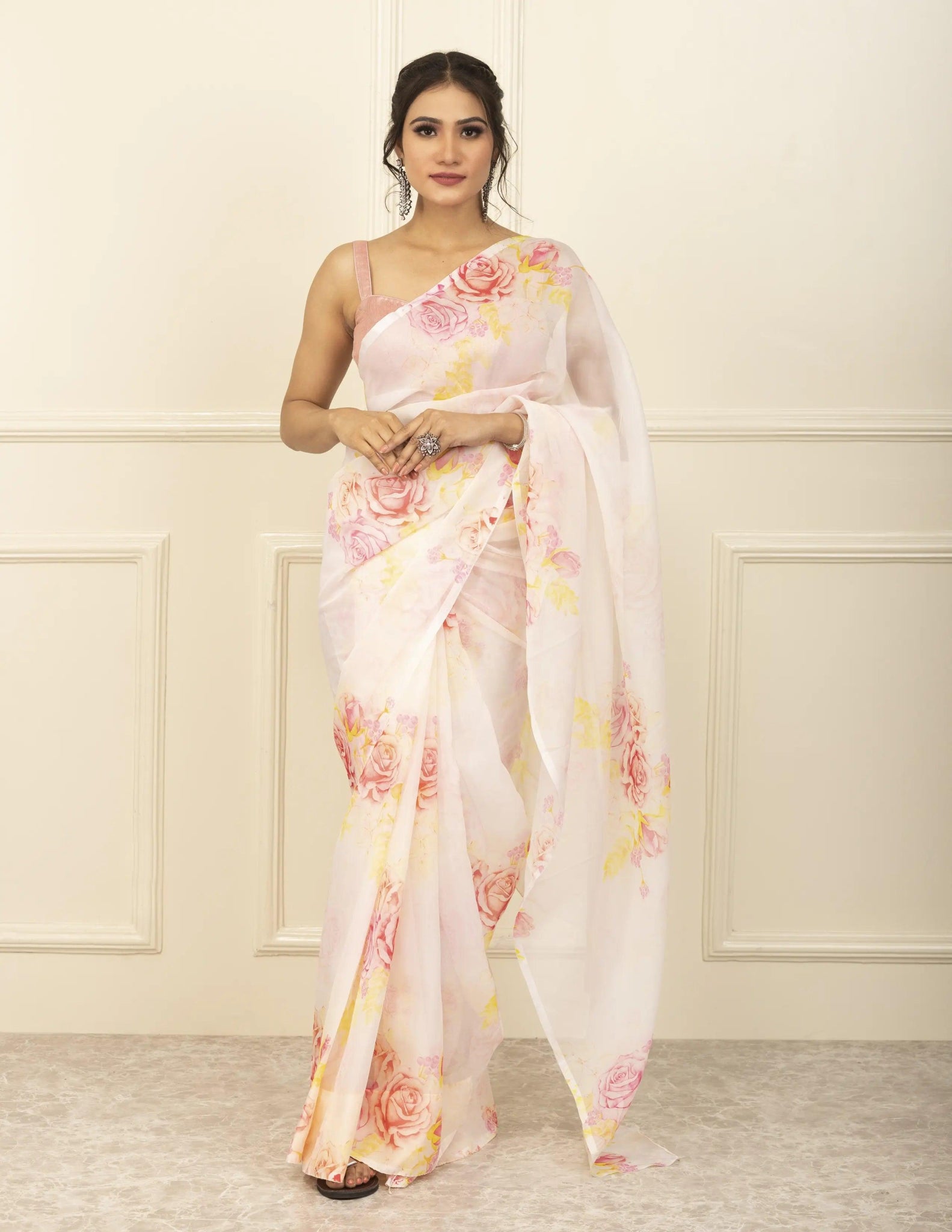 ROSEBERRY | Organza | Indidha Saree