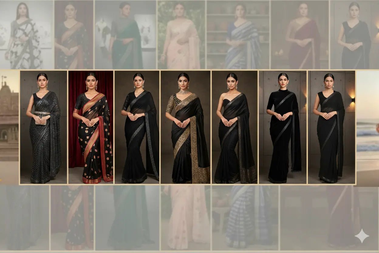 9 Glamorous Black Saree Looks You Can Try This Season.