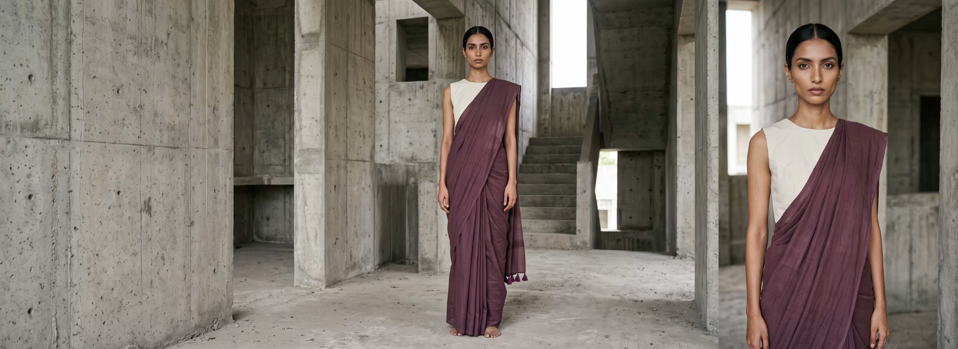 How to Style a Plum Saree for Date Night