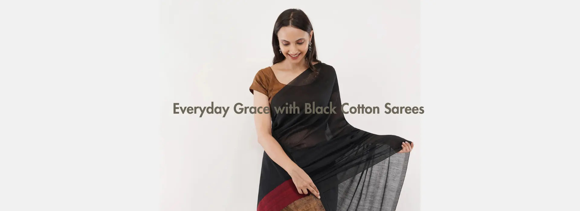 Everyday Grace with Black Cotton Sarees