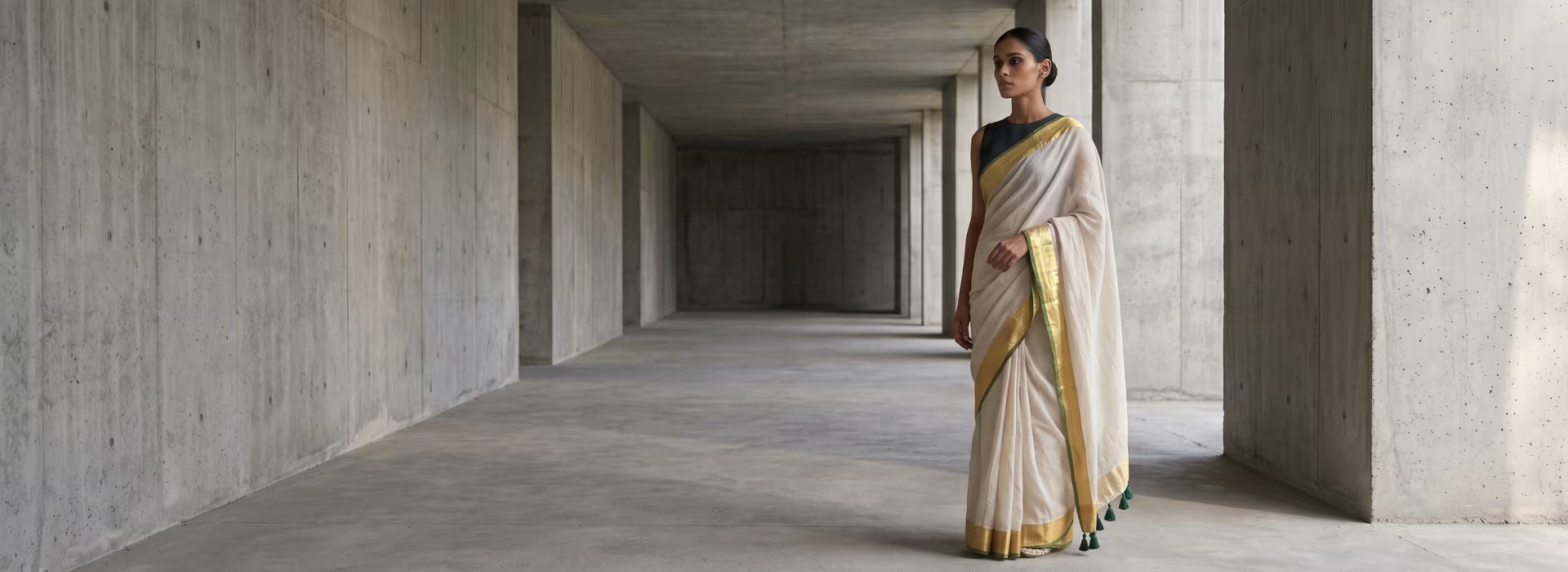 White Sarees with a Gold Border: A Styling Guide for Weddings