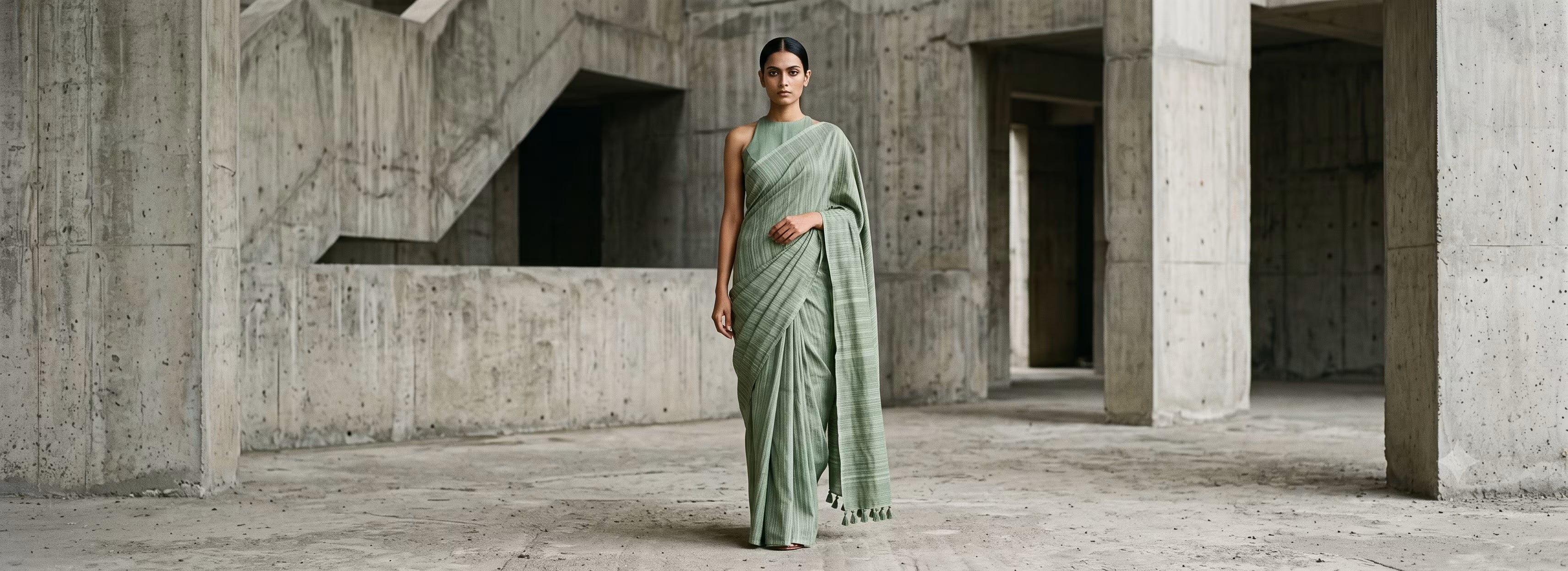 High-Neck vs Sweetheart Blouse: Which Works Better with a Sage Green Saree?