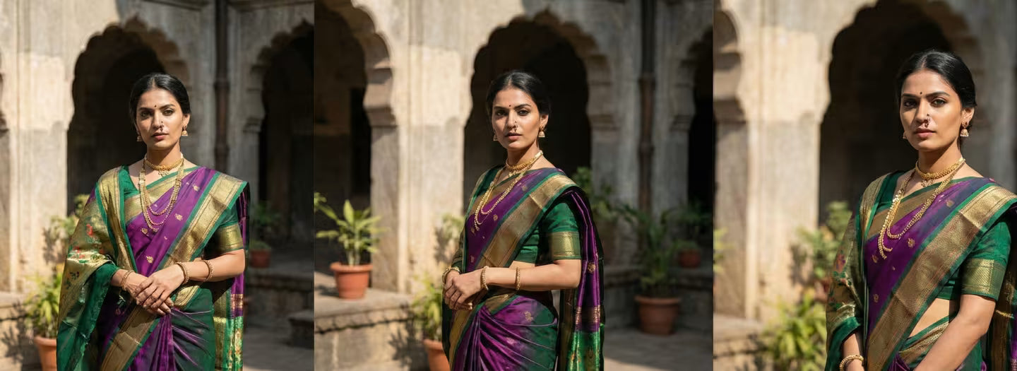 Celebrating Maharashtrian Roots in a Classic Paithani Saree
