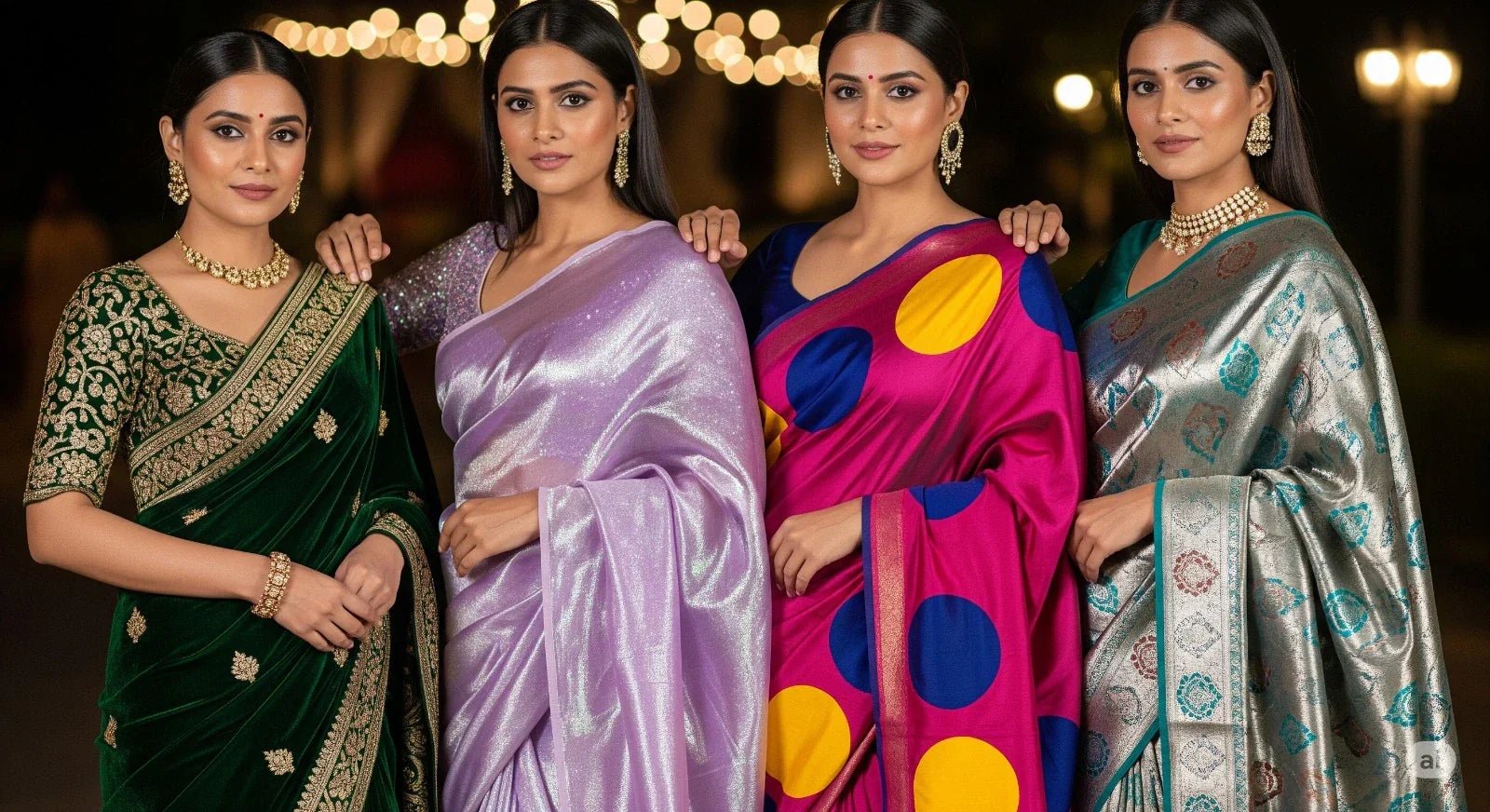 Beyond Red and Gold: Festive Sarees in Unexpected Colours and Fabrics