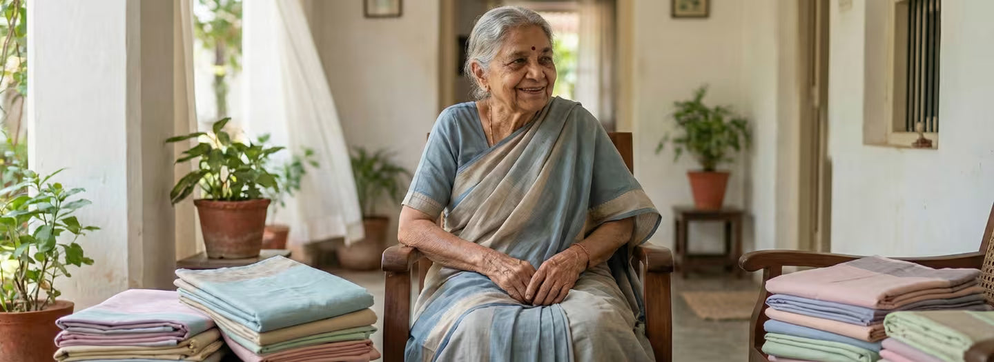 Soft Pure Cotton Sarees for Old Age Women: Comfort, Simplicity & Everyday Elegance