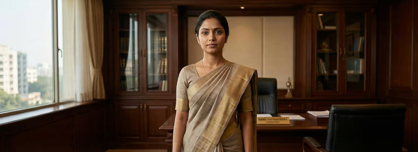 Formal Sarees for IAS Officers: How to Dress with Dignity and Style