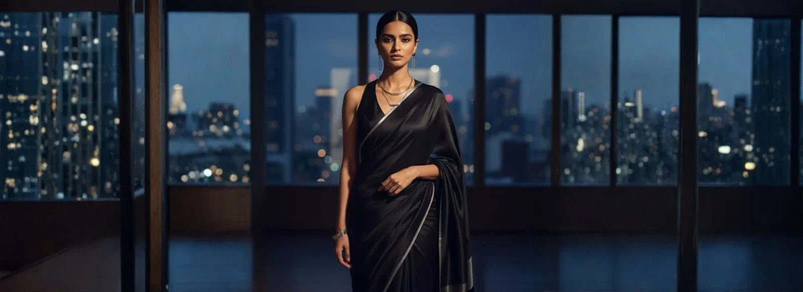 How to Style a Black Silk Saree for Effortless Evening Glam