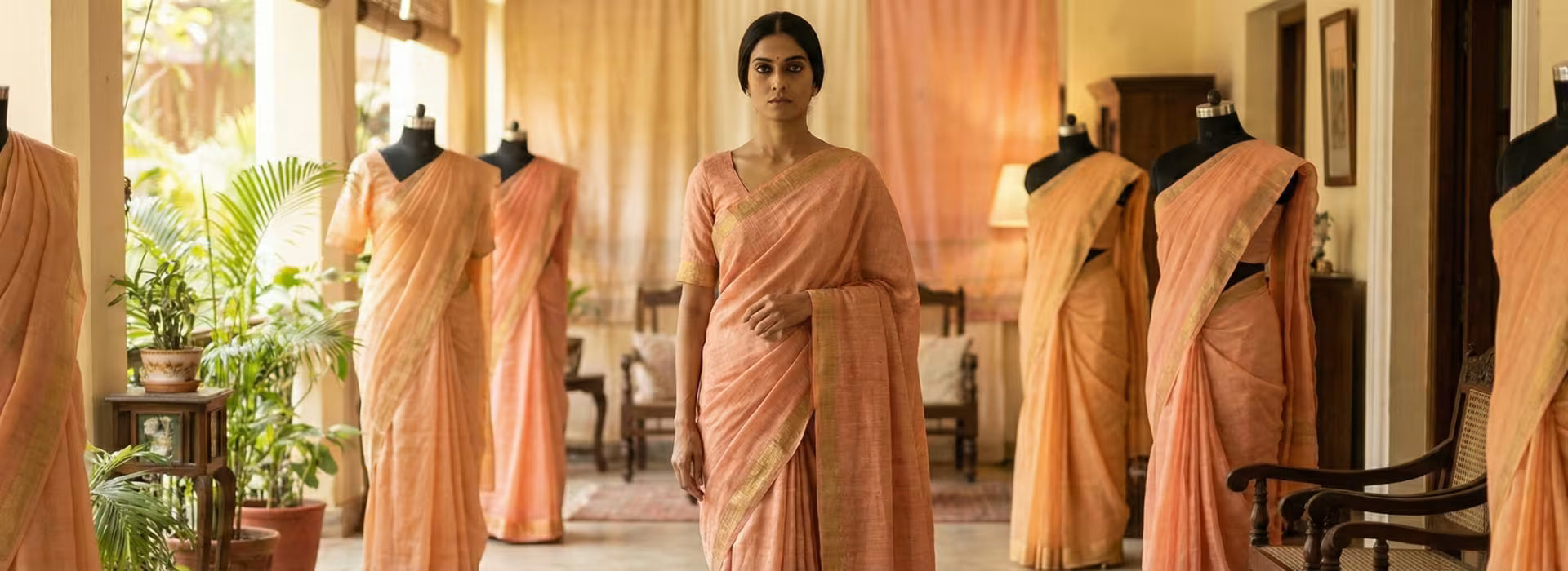 Top Shades of Peach Colour Sarees You Need in Your Wardrobe