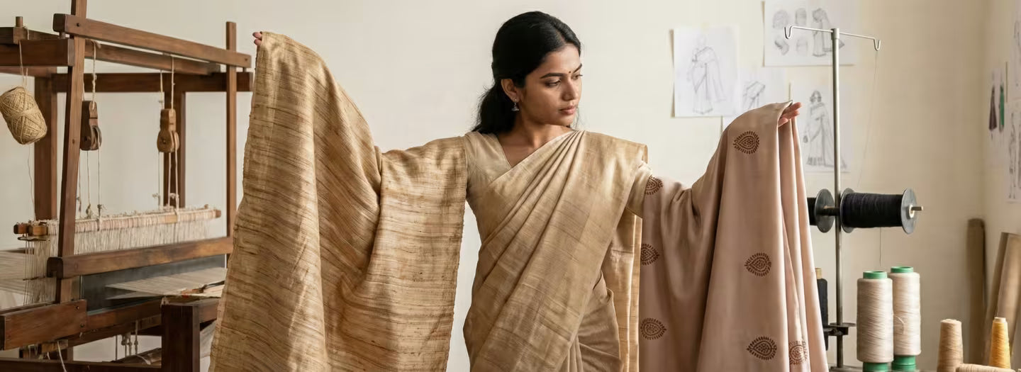 5 Differences Between a Handloom Saree and a Machine-Made Piece