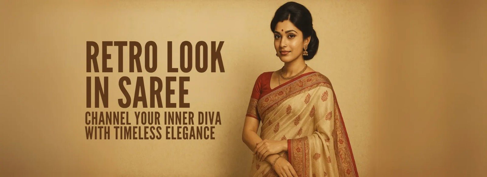 Retro Look in Saree: Channel Your Inner Diva with Timeless Elegance