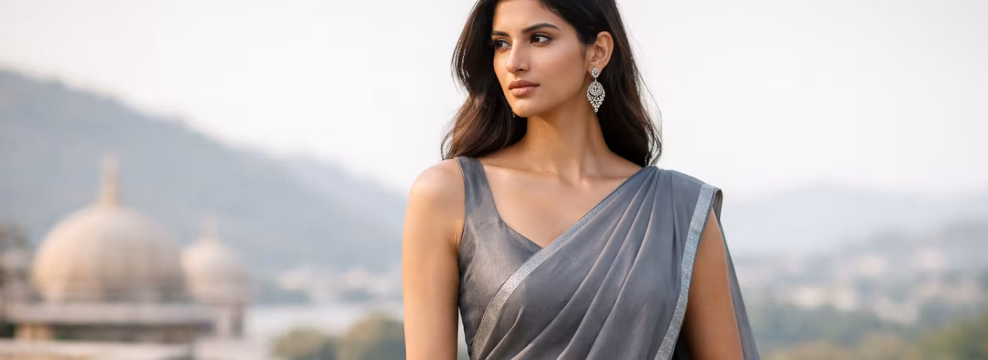 Grey Saree Styling Guide: The Most Underrated Elegant Colour