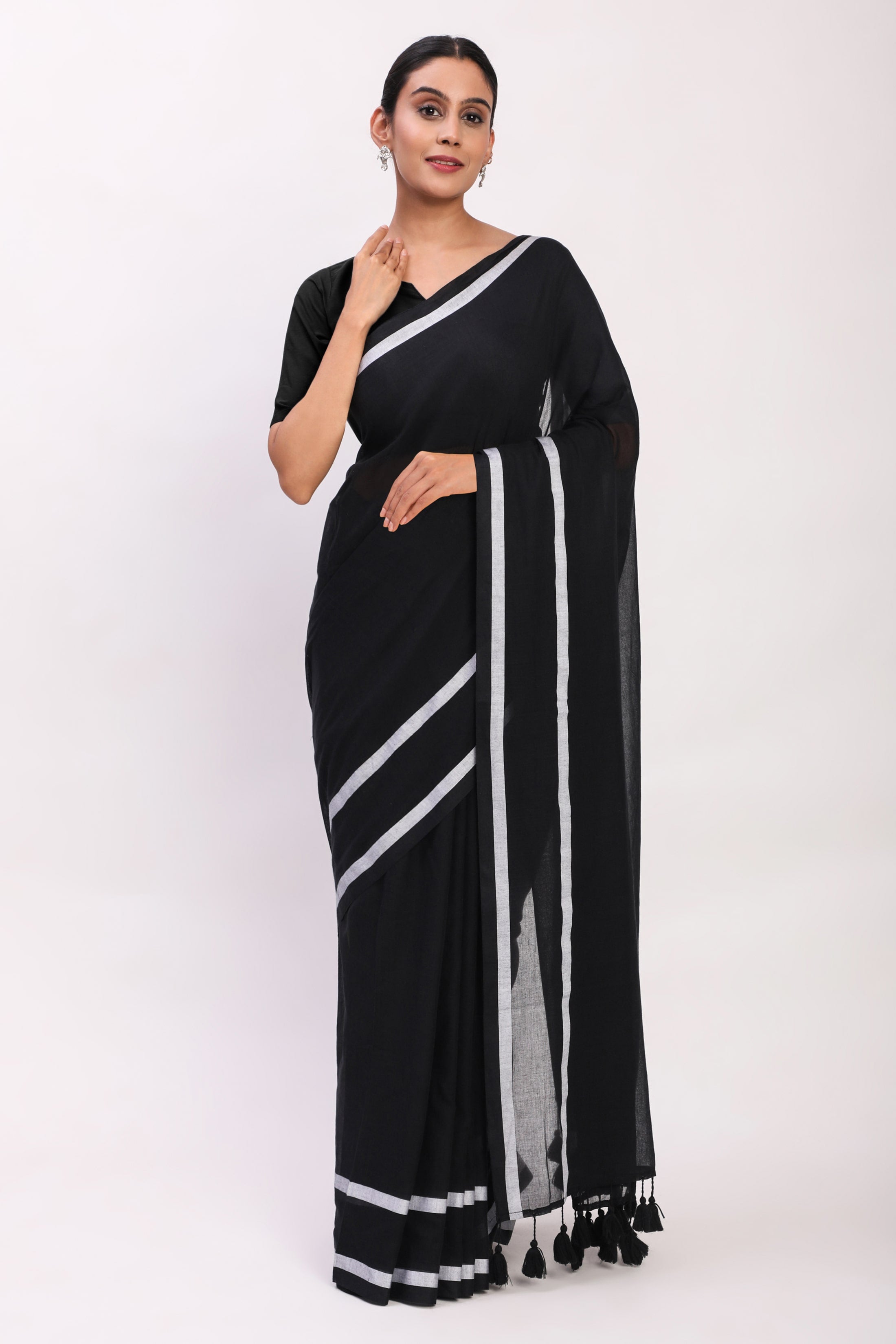 Kaali Reva | Handloom Mul Cotton | Indidha Saree