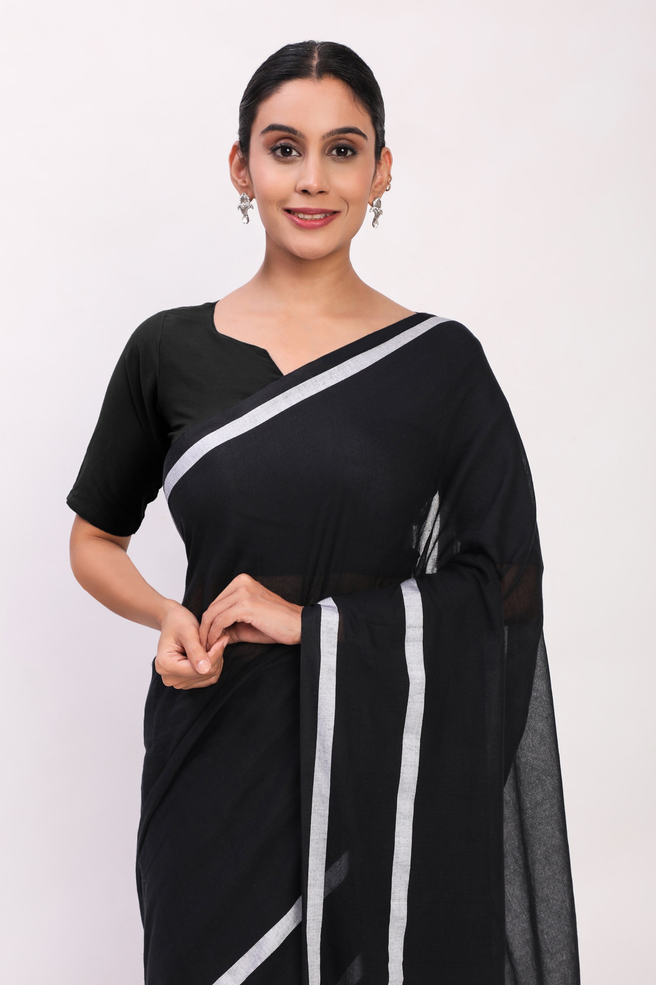 Kaali Reva | Handloom Mul Cotton | Indidha Saree
