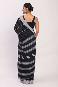 Shyamal Rekha Cotton , a black saree