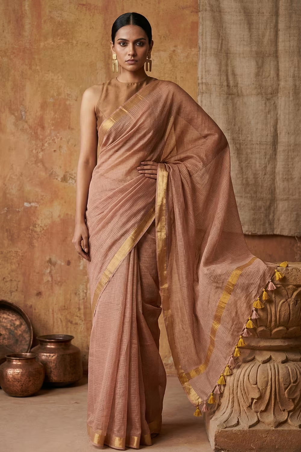 SUBTLE BLOOM | Kota Doria | Indidha Saree