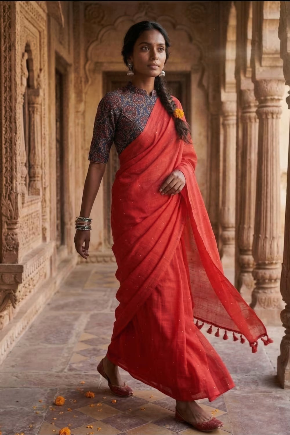 PALASH KE PHOOL | Cotton | Indidha Saree