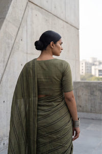 Moss Stride | Slub Cotton | Indidha Saree