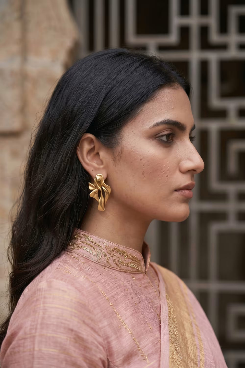 ZARSI GULABI | Linen Tissue | Indidha Saree