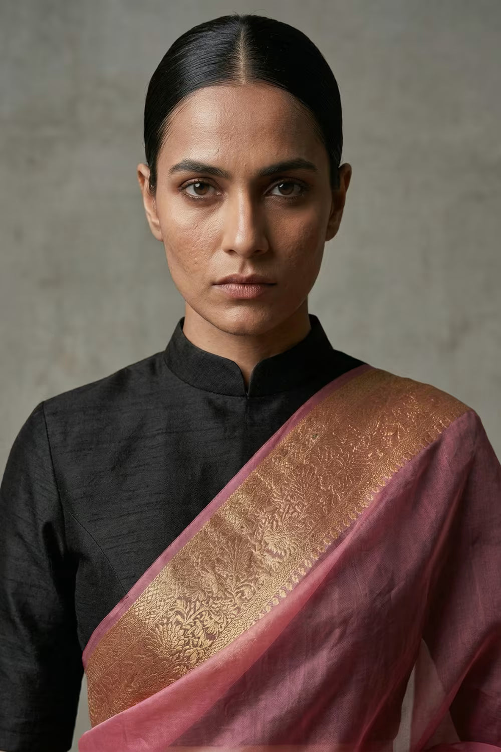 PINK OPAL | Organza with Banarasi Border | Indidha Saree