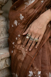 CREST | Organza Kota Embroidery | Indidha Saree