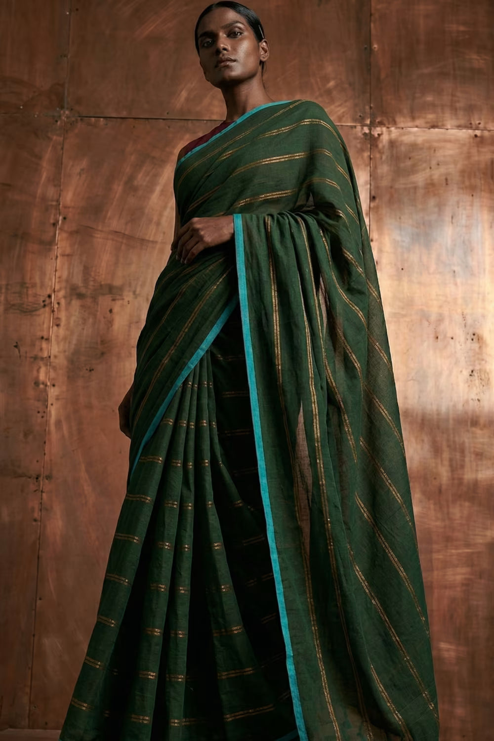 STARRY FOREST | Mul Cotton | Indidha Saree