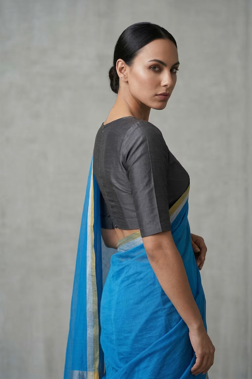 BLUEBELL BLISS | Mul Cotton | Indidha Saree