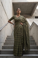 Moss Stride | Slub Cotton | Indidha Saree