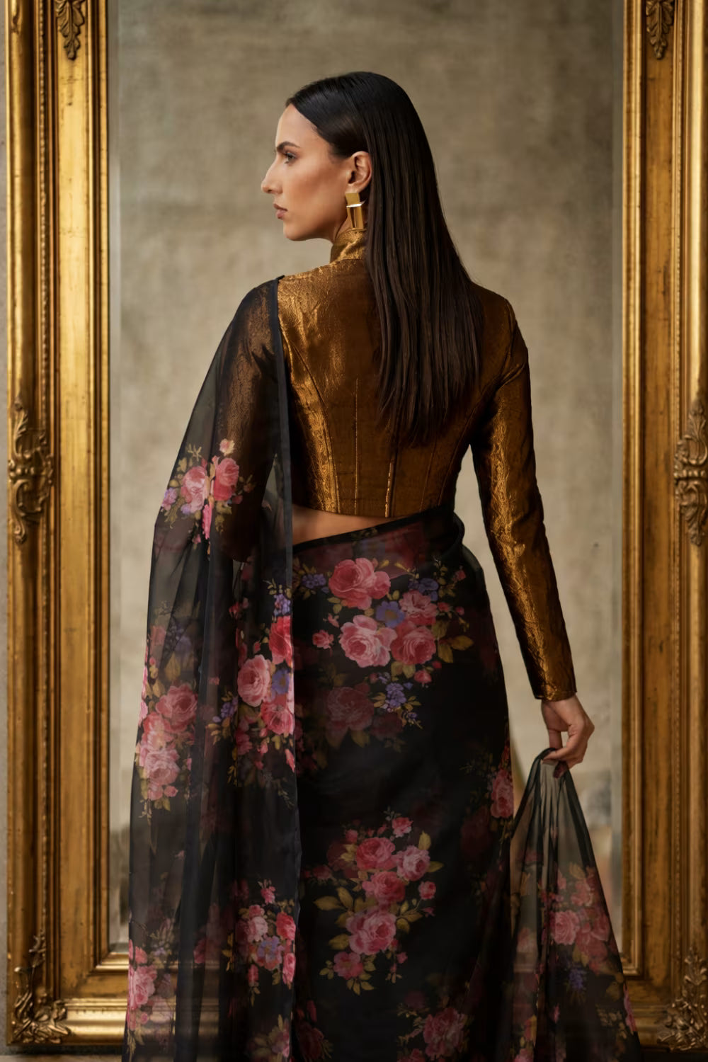 DARK ROMANCE  | Organza | Indidha Saree