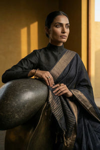 BLACK DIAMOND | Muga Silk | Indidha Saree