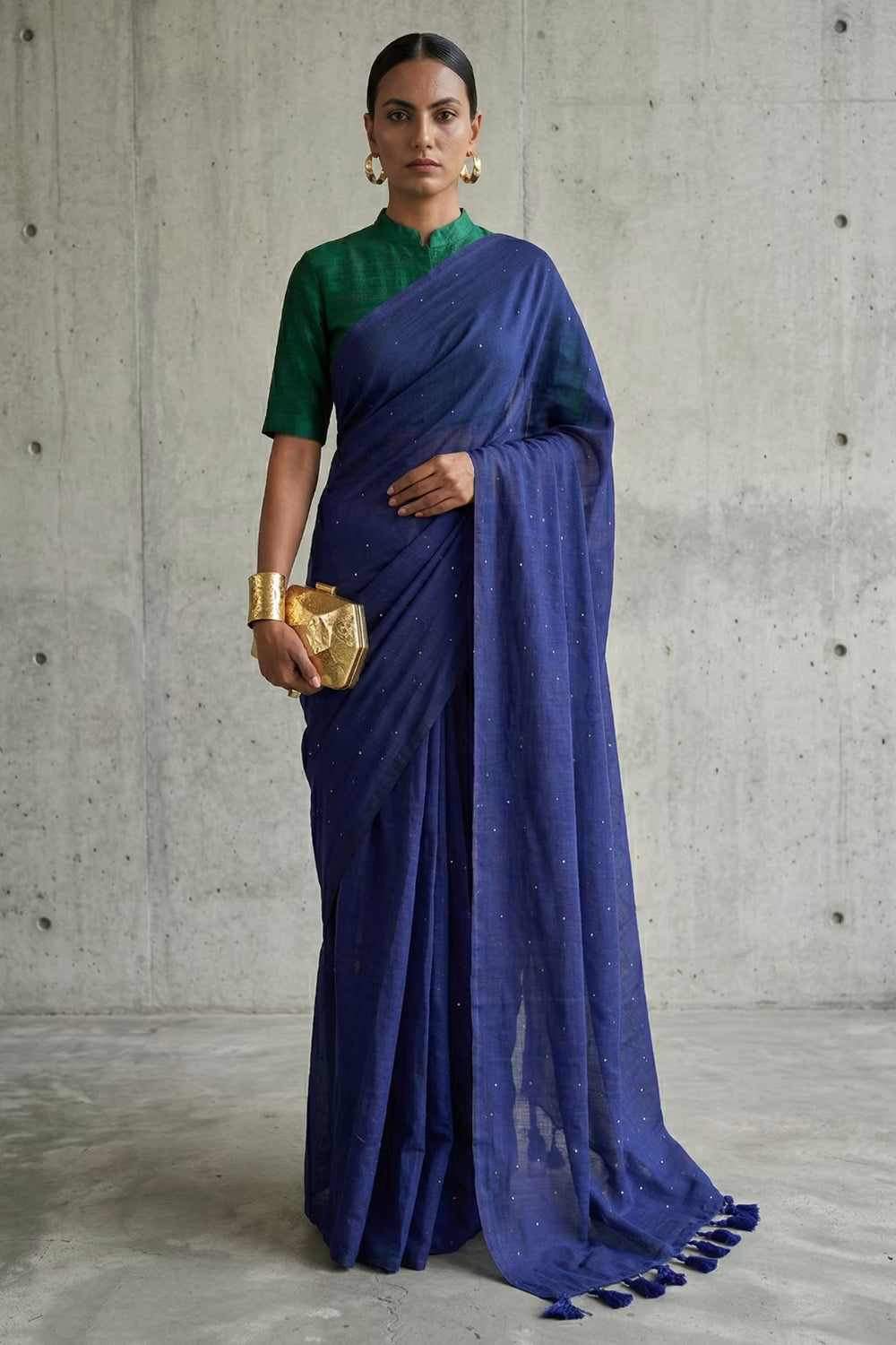 CELESTIAL BLUE | Cotton | Indidha Saree