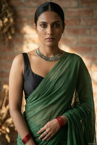 Dark Grace | Mul Cotton | Indidha Saree