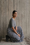 Slate Stride | Slub Cotton | Indidha Saree