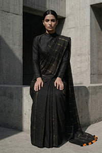 MIDNIGHT GLIMMER | Cotton | Indidha Saree