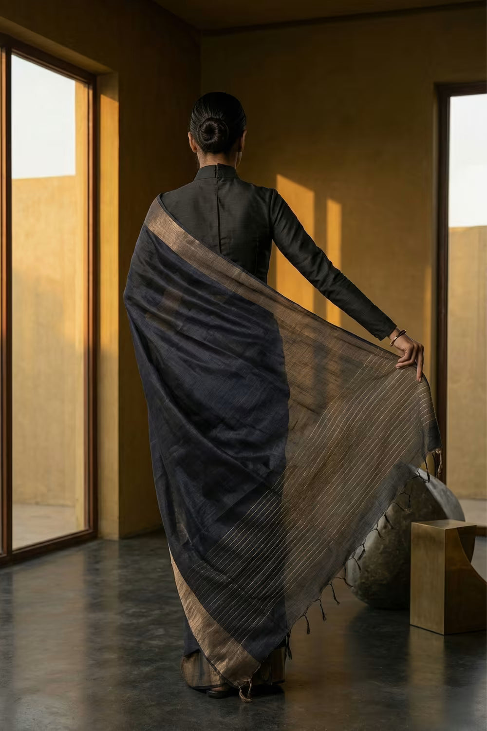 BLACK DIAMOND | Muga Silk | Indidha Saree