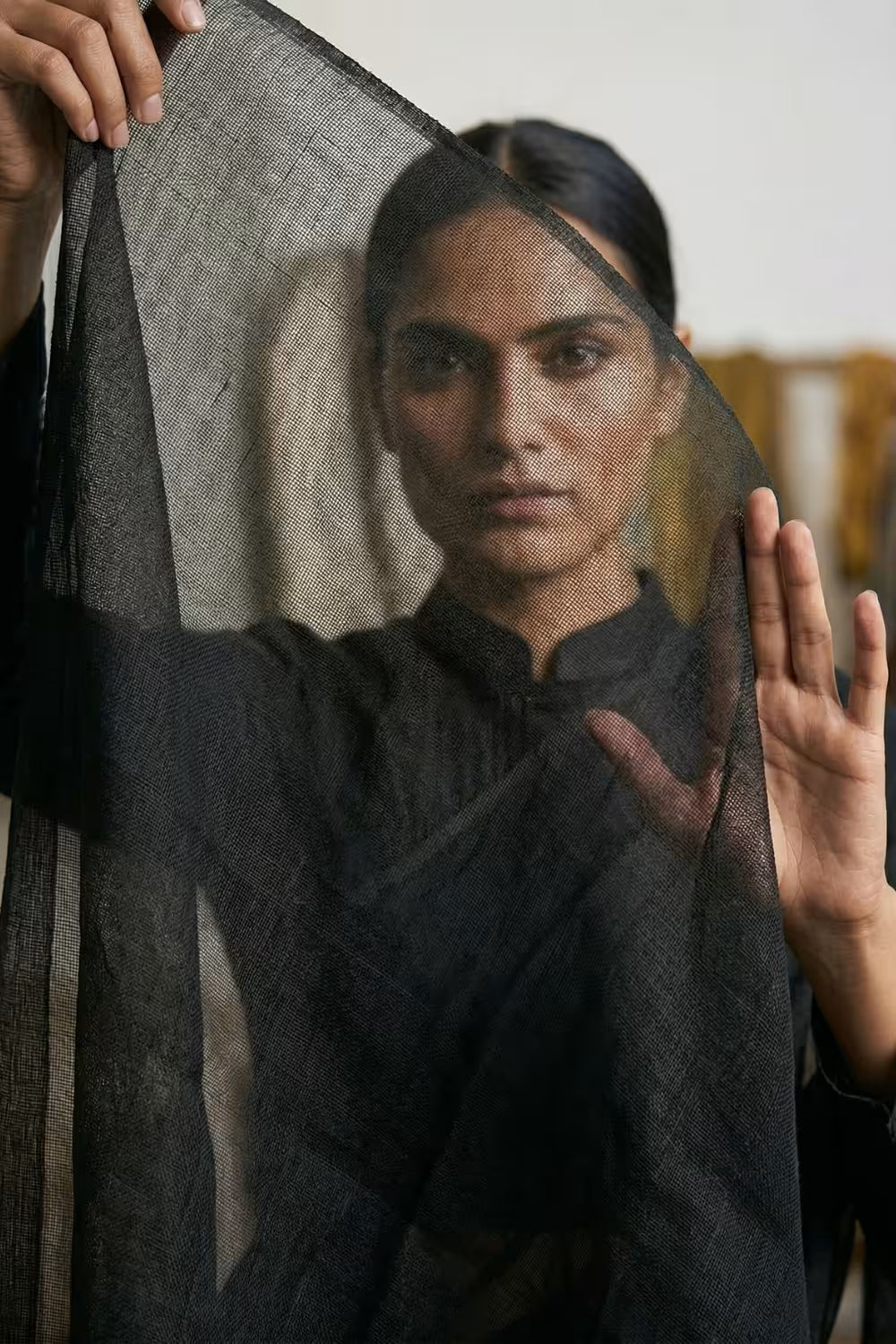 CHARCOAL DUST | Tissue | Indidha Saree