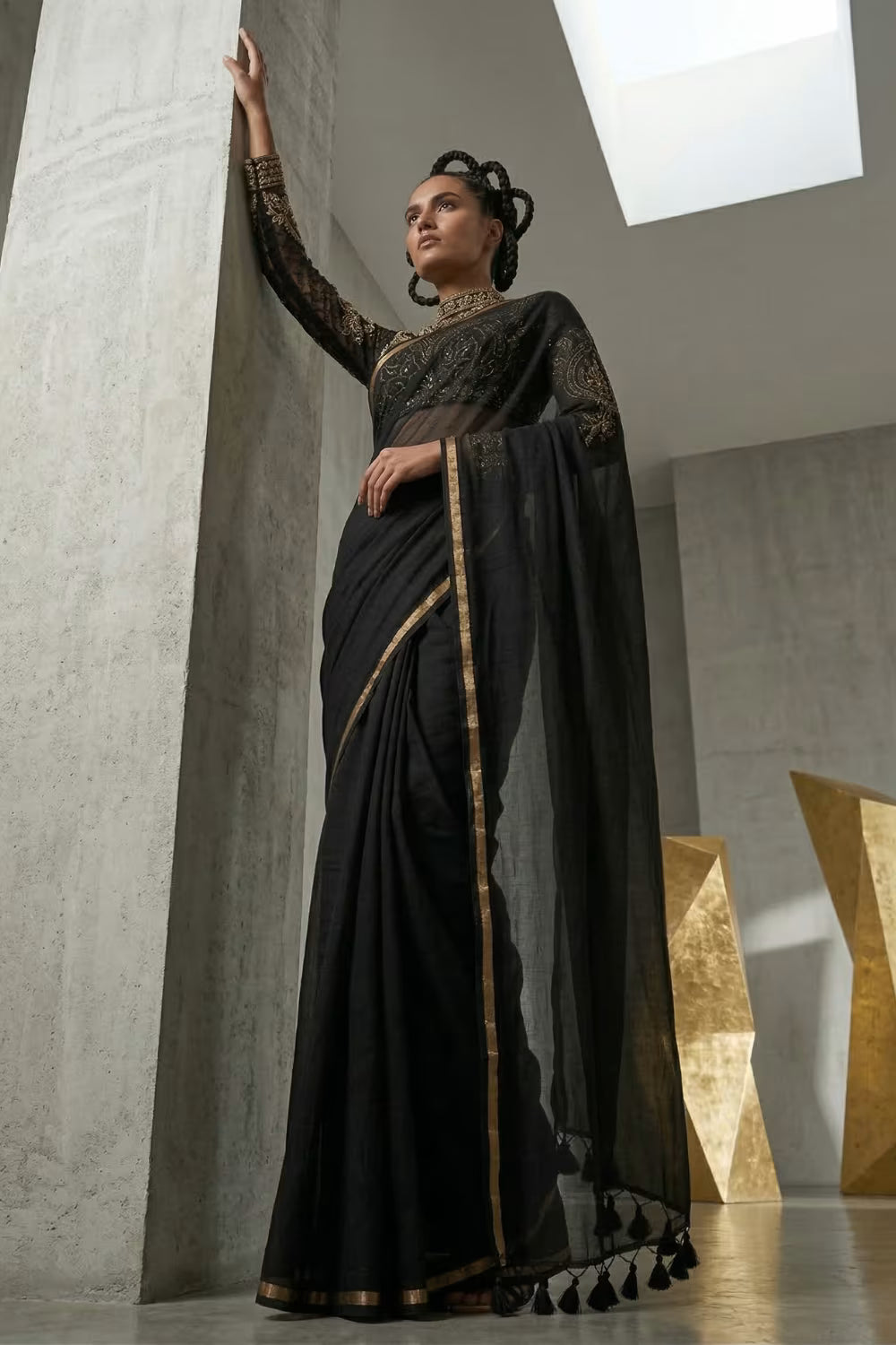 SHADOW CHIC | Mul Cotton | Indidha Saree