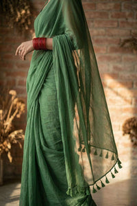 Dark Grace | Mul Cotton | Indidha Saree
