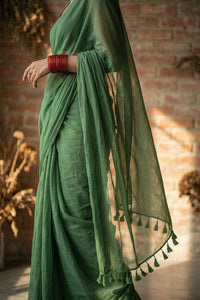 Dark Grace | Mul Cotton | Indidha Saree