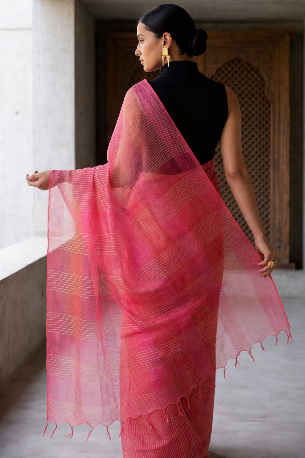 ROSY BLUSH | Kota Doria | Indidha Saree