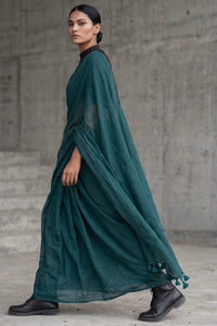 Harbor Slate | Slub Cotton | Indidha Saree