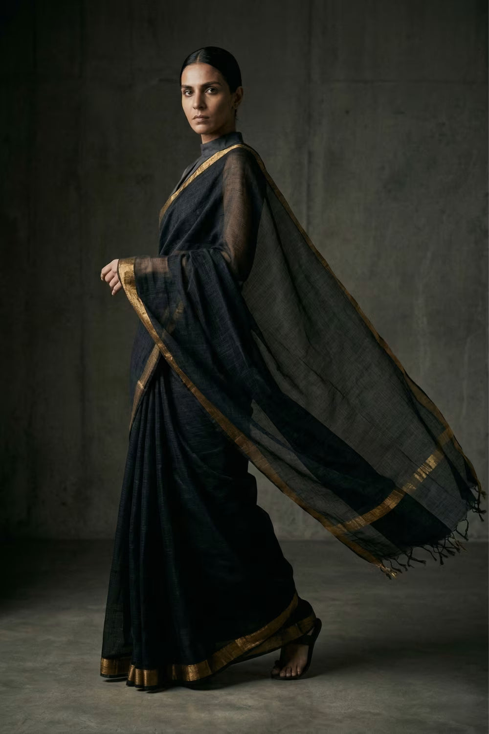 BLACK GOLD | Kota Doria | Indidha Saree
