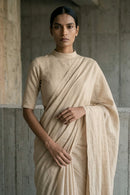 Mortar Ash | Slub Cotton | Indidha Saree