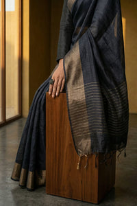 BLACK DIAMOND | Muga Silk | Indidha Saree