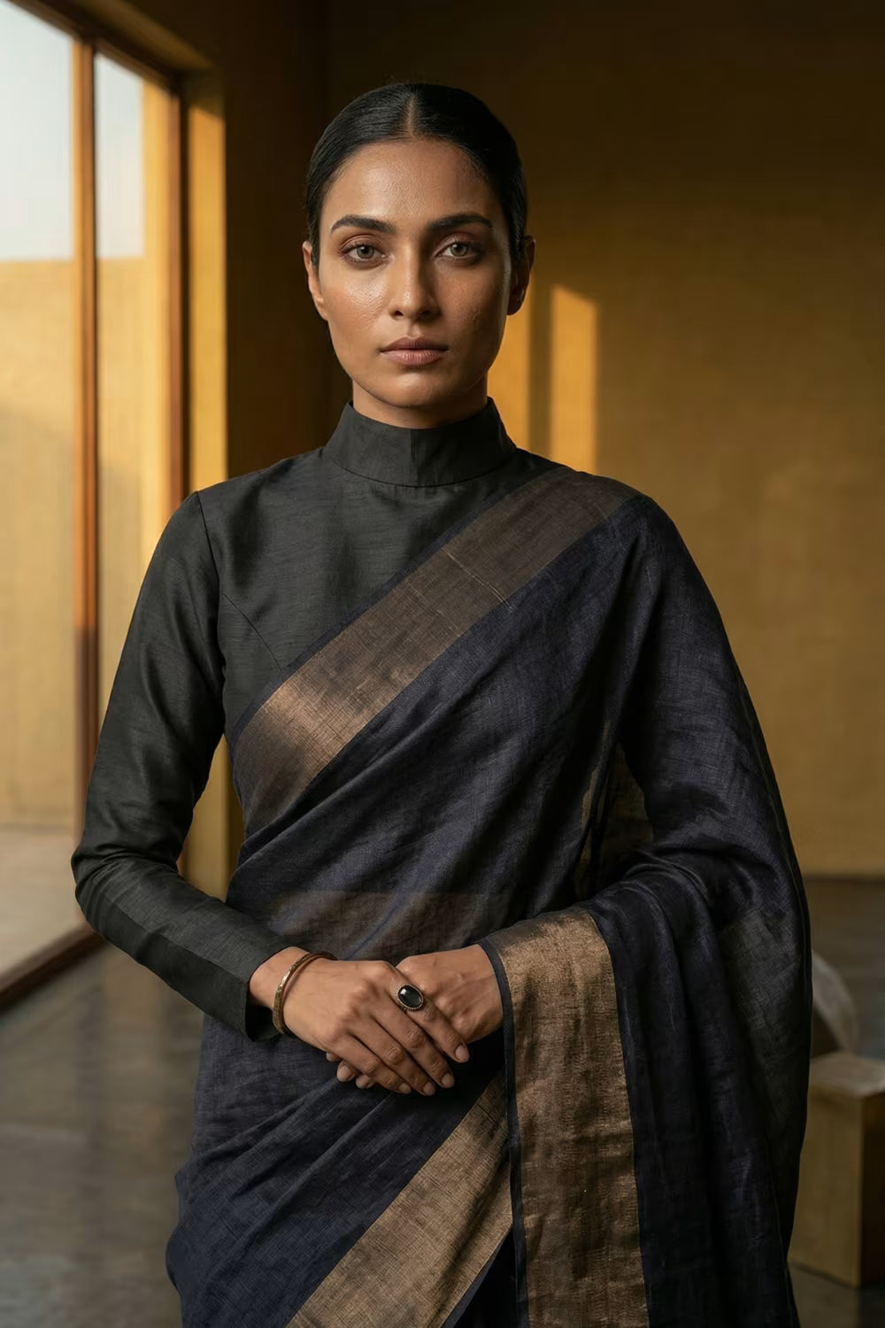 BLACK DIAMOND | Muga Silk | Indidha Saree