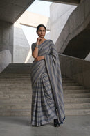 Slate Stride | Slub Cotton | Indidha Saree