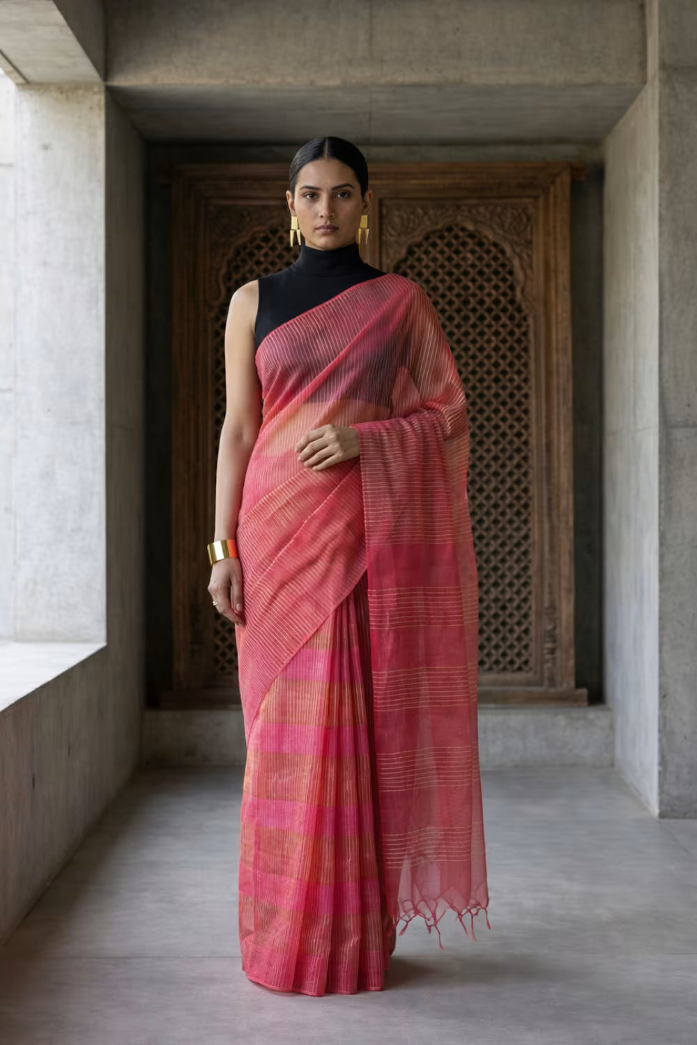 ROSY BLUSH | Kota Doria | Indidha Saree
