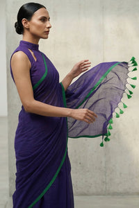 MIDNIGHT ELEGANCE | Mul Cotton | Indidha Saree