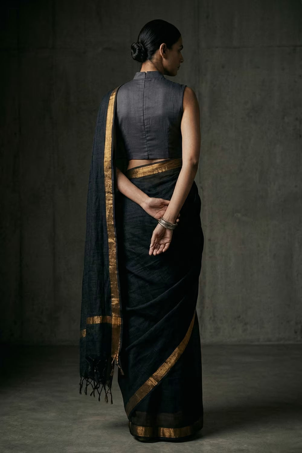 BLACK GOLD | Kota Doria | Indidha Saree