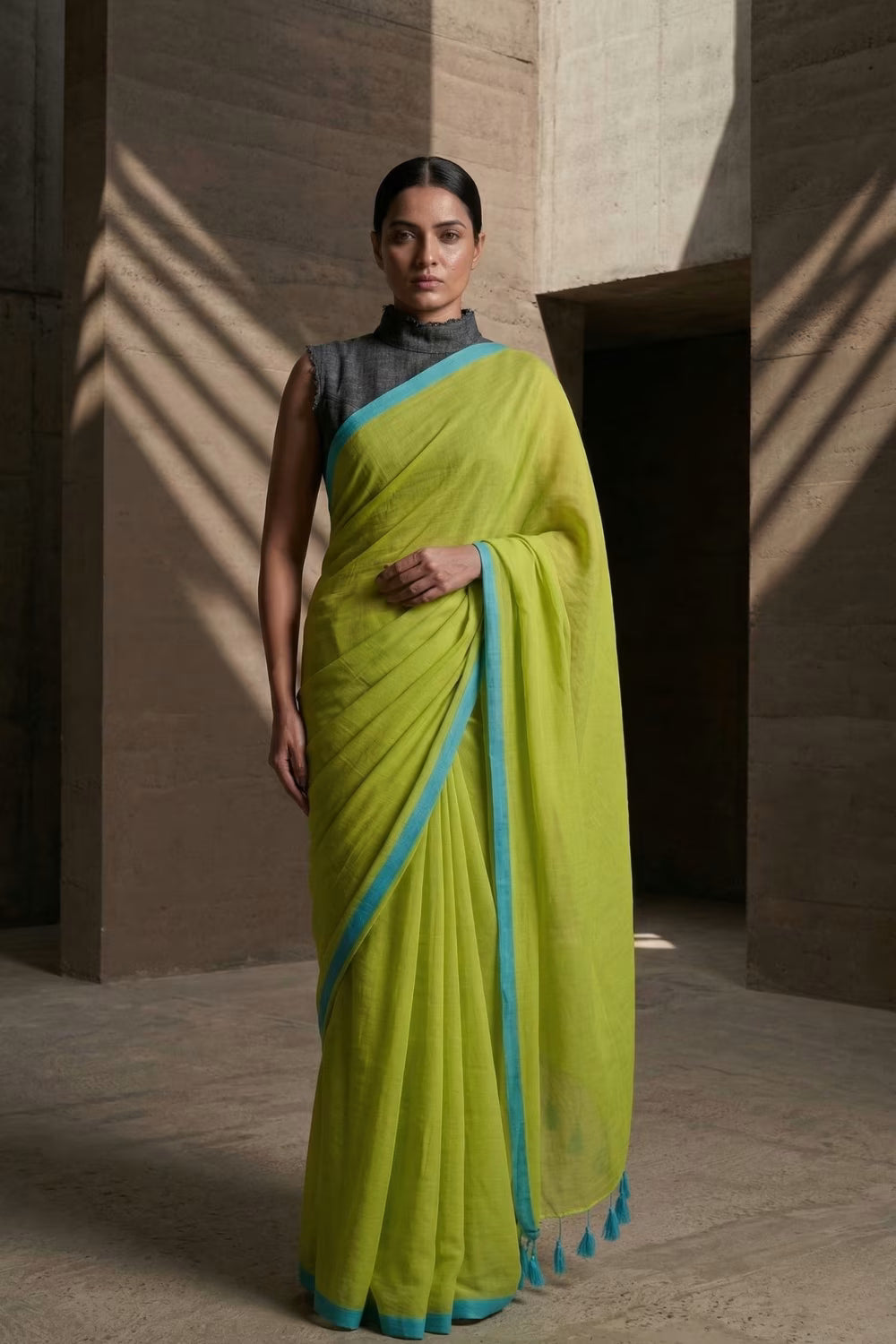 SERENE LUMINANCE | Mul Cotton | Indidha Saree