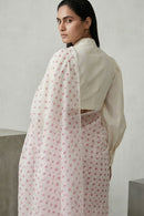 POLKA MORNING | Handpainted Organza | Indidha Saree
